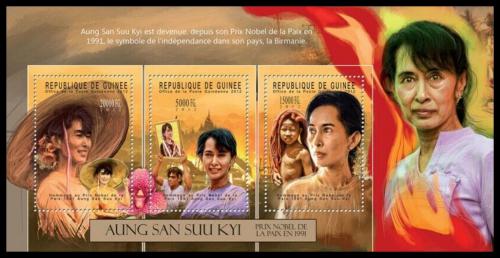 Poštové známky Guinea 2012 Aung San Suu Kyi, politièka Mi# 9352-54 Kat 16€