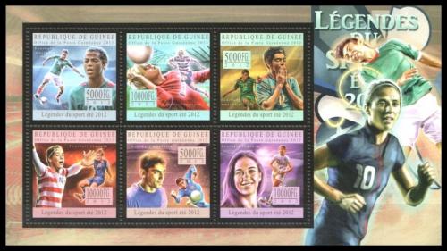 Poštové známky Guinea 2012 Futbal Mi# 9633-38 Kat 18€