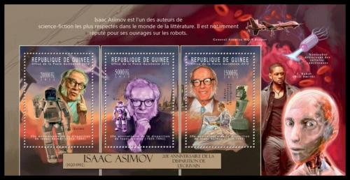 Poštové známky Guinea 2012 Isaac Asimov, spisovatel a vìdec Mi# 9348-50 Kat 16€