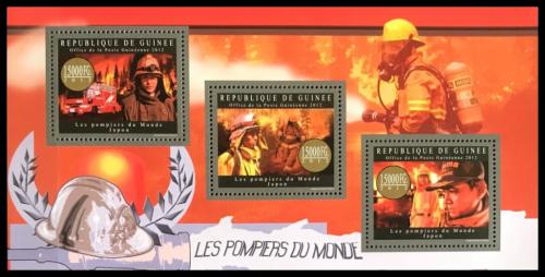 Poštovní známky Guinea 2012 Japonští hasièi Mi# 9557-59 Kat 18€