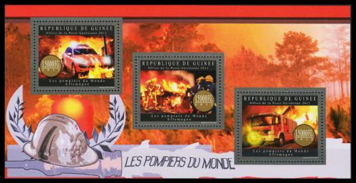 Poštovní známky Guinea 2012 Nìmeètí hasièi Mi# 9554-56 Kat 18€