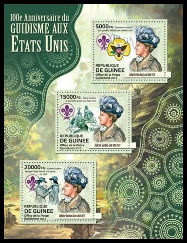 Poštové známky Guinea 2012 Skautky Mi# 9220-22 Kat 16€