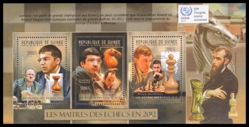 Poštové známky Guinea 2012 Slavní šachisti Mi# 9316-18 Kat 16€