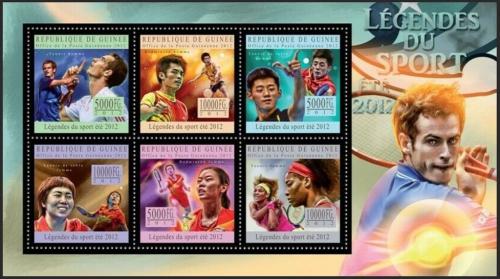 Poštové známky Guinea 2012 Tenis Mi# 9621-26 Kat 18€ 