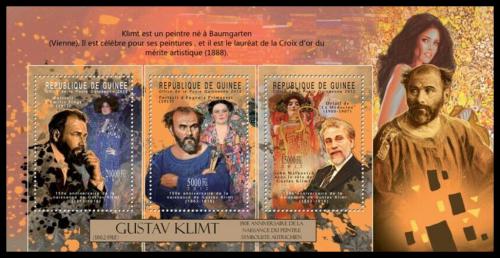 Poštové známky Guinea 2012 Umenie, Gustav Klimt Mi# 9328-30 Kat 16€ 