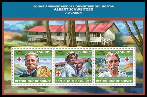 Poštové známky Guinea 2013 Albert Schweitzer Mi# 10149-51 Kat 18€