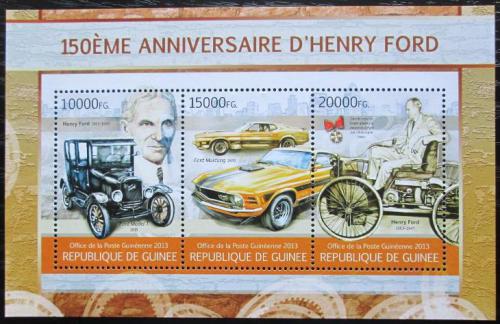 Poštové známky Guinea 2013 Automobily Ford Mi# 9745-47 Kat 18€