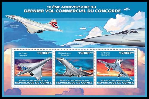 Poštové známky Guinea 2013 Concorde Mi# 10173-75 Kat 18€