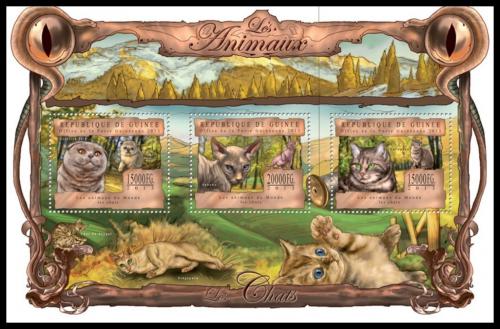 Poštové známky Guinea 2013 Maèky Mi# 9845-47 Kat 20€