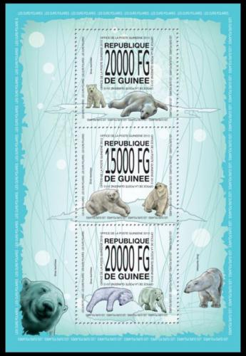 Poštové známky Guinea 2013 ¼adový medvede Mi# 10093-95 Kat 22€