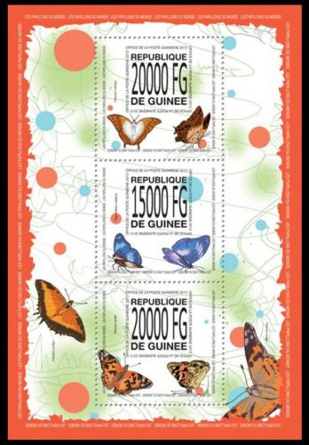 Poštové známky Guinea 2013 Motýle Mi# 10053-55 Kat 22€
