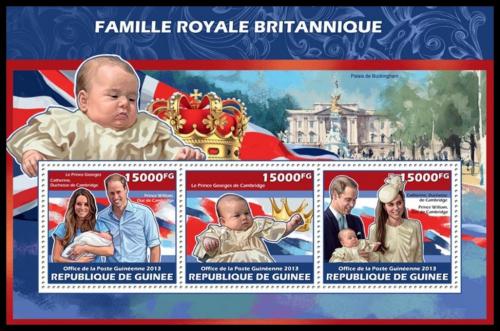 Poštové známky Guinea 2013 Narození prince George Mi# 10193-95 Kat 18€