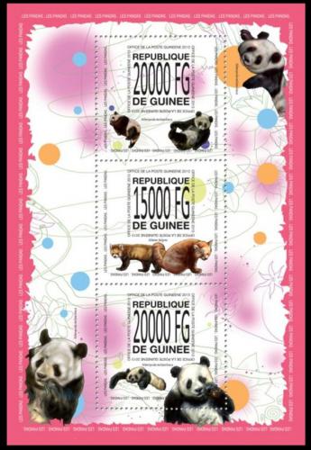 Poštové známky Guinea 2013 Pandy Mi# 10089-91 Kat 22€