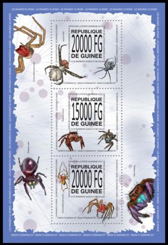 Poštové známky Guinea 2013 Pavúky Mi# 10061-63 Kat 22€