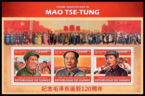 Poštové známky Guinea 2013 Prezident Mao Ce-tung Mi# 10145-47 Kat 18€