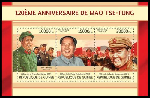 Poštové známky Guinea 2013 Prezident Mao Ce-tung Mi# 9749-51 Kat 18€