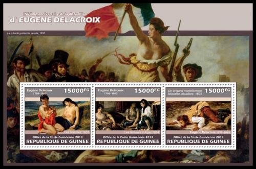 Potov znmky Guinea 2013 Umenie, Eug&#232;ne Delacroix Mi# 10137-39 Kat 18 - zvi obrzok