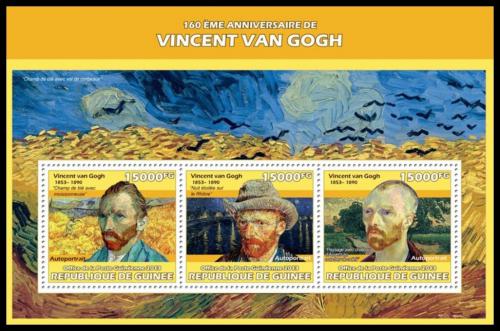 Poštové známky Guinea 2013 Umenie, Vincent van Gogh Mi# 10133-35 Kat 18€