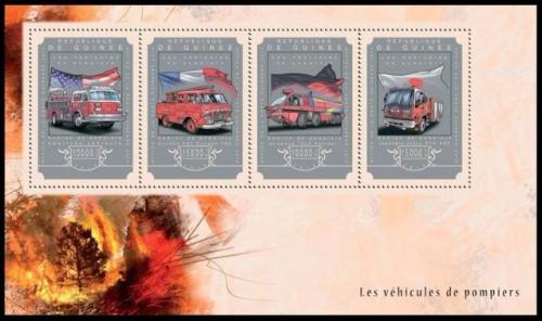 Poštové známky Guinea 2014 Hasièská autá Mi# 10892-95 Kat 20€