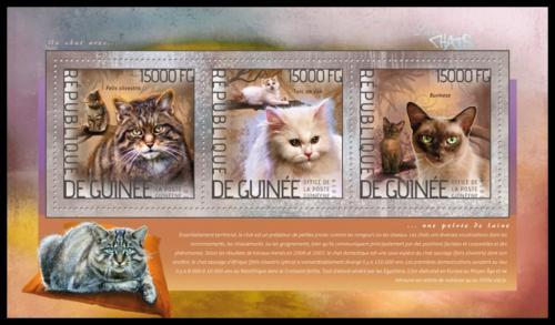 Poštové známky Guinea 2014 Maèky Mi# 10399-401 Kat 18€