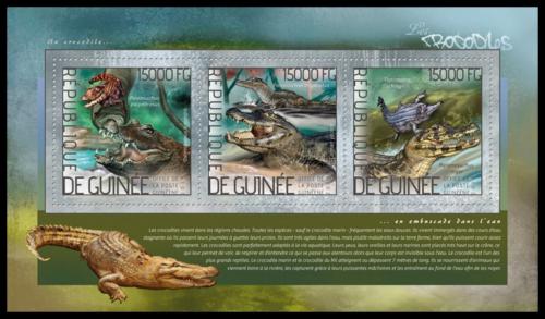 Poštové známky Guinea 2014 Krokodíly Mi# 10339-41 Kat 18€