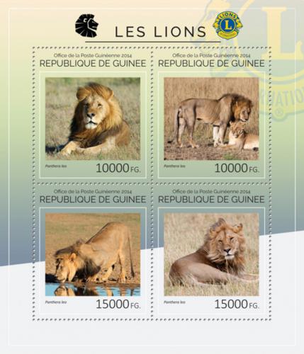 Poštové známky Guinea 2014 Levy Mi# 10702-05 Kat 20€