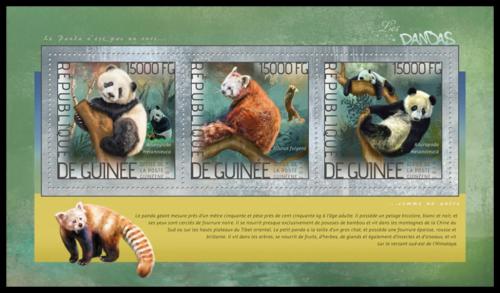Poštové známky Guinea 2014 Pandy Mi# 10371-73 Kat 18€