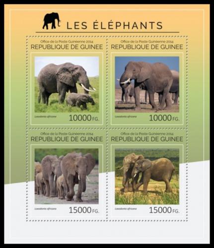 Potov znmky Guinea 2014 Slony Mi# 10707-10 Kat 20 - zvi obrzok