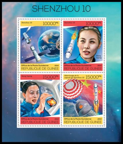 Poštové známky Guinea 2014 Vesmírná mise Šen-èou 10 Mi# 10237-40 Kat 20€
