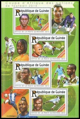 Poštové známky Guinea 2015 Africký pohár ve futbale Mi# 11149-52 Kat 16€