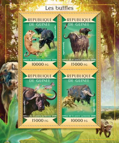 Poštové známky Guinea 2015 Buvol africký Mi# 10942-45 Kat 20€