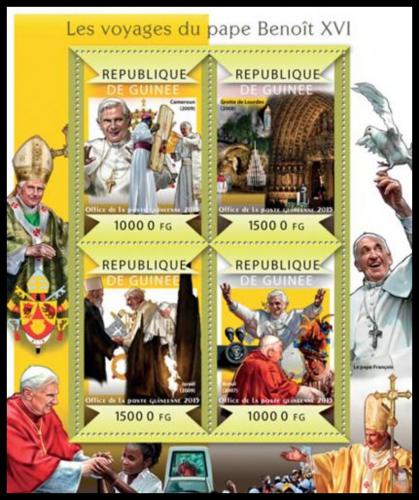 Poštové známky Guinea 2015 Cesty papeže Benedikta XVI. Mi# 10992-95 Kat 20€