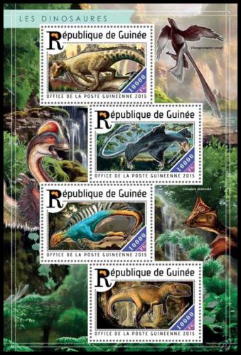 Potov znmky Guinea 2015 Dinosaury Mi# 11043-46 Kat 16