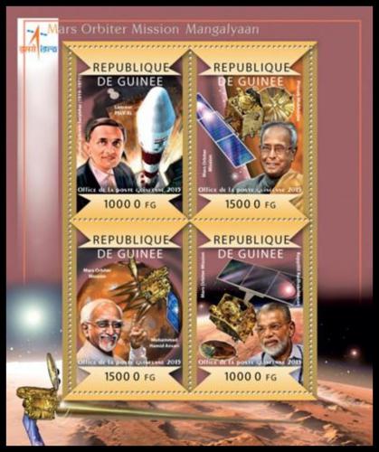 Poštové známky Guinea 2015 Indická mise Mangalaján Mi# 11002-05 Kat 20€