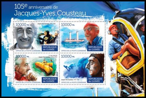 Poštové známky Guinea 2015 Jacques-Yves Cousteau Mi# 11208-11 Kat 16€