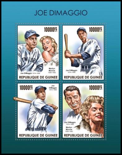 Poštové známky Guinea 2015 Joe DiMaggio a Marilyn Monroe Mi# 11353-56 Kat 16€