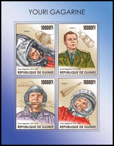 Poštové známky Guinea 2015 Jurij Gagarin Mi# 11368-71 Kat 16€