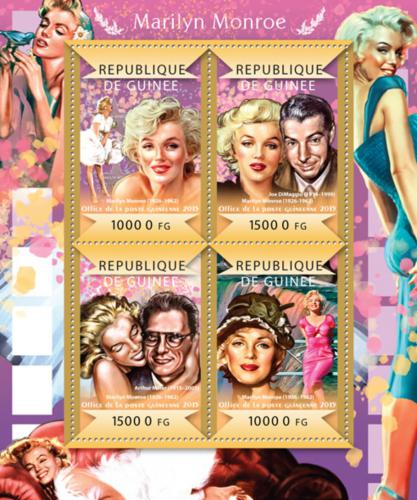 Poštové známky Guinea 2015 Marilyn Monroe Mi# 10972-75 Kat 20€ 
