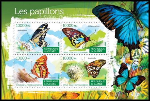 Poštové známky Guinea 2015 Motýle Mi# 11163-66 Kat 16€