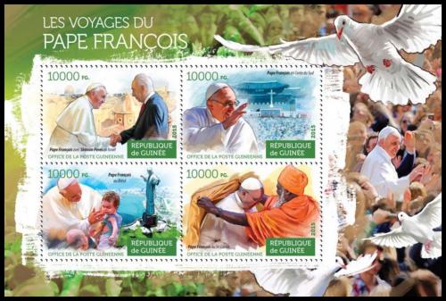 Poštové známky Guinea 2015 Papež František Mi# 11253-56 Kat 16€