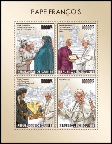 Poštové známky Guinea 2015 Papež František Mi# 11383-86 Kat 16€