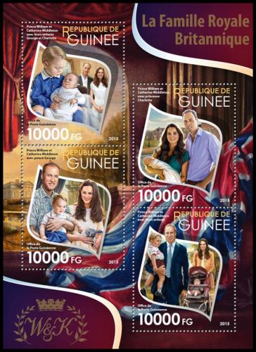 Poštové známky Guinea 2015 Princ William s rodinou Mi# 11518-21 Kat 16€