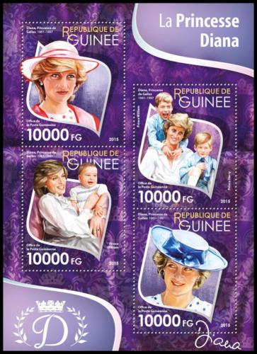 Poštové známky Guinea 2015 Princezna Diana Mi# 11513-16 Kat 16€