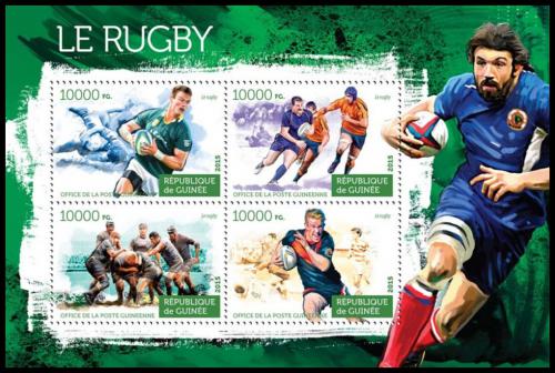 Poštové známky Guinea 2015 Rugby Mi# 11273-76 Kat 16€