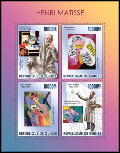 Poštové známky Guinea 2015 Umenie, Henri Matisse Mi# 11323-26 Kat 16€