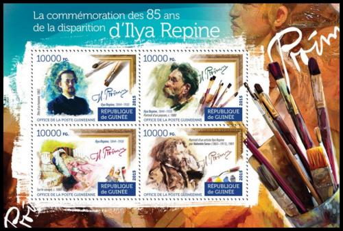Poštové známky Guinea 2015 Umenie, Ilja Repin Mi# 11218-21 Kat 16€