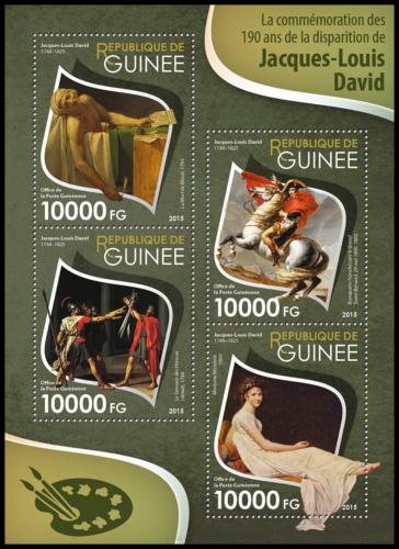 Poštové známky Guinea 2015 Umenie, Jacques-Louis David Mi# 11493-96 Kat 16€