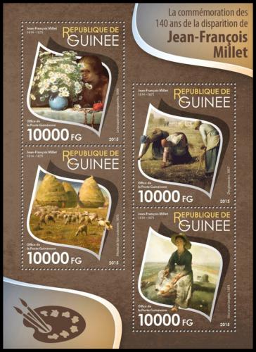 Poštové známky Guinea 2015 Umenie, Jean-François Millet Mi# 11498-11501 Kat 16€