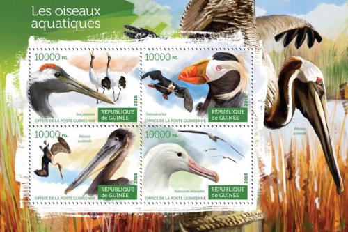 Poštové známky Guinea 2015 Vodní ptáci Mi# 11178-81 Kat 16€