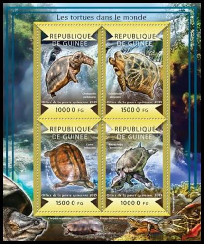 Poštové známky Guinea 2015 Korytnaèky Mi# 10927-30 Kat 20€